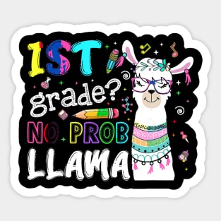 1St Grade No Prob Llama Eacher Student First Day Of School Sticker